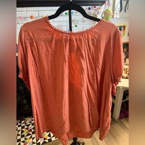 Torrid Size 3 Coral Eyelet Women's Top
